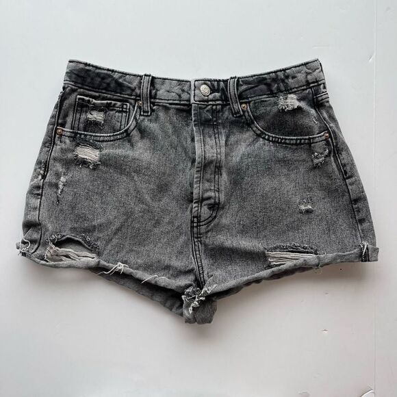 Wild Fable Women's Highest Rise Cut-Off Distressed Raw Hem Shorts Grey Size 12 - Picture 1 of 6